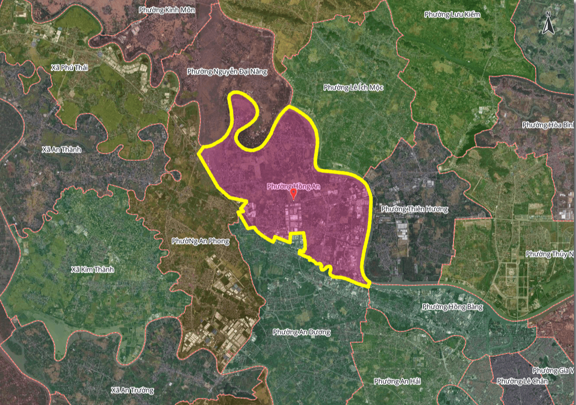 Hình ảnh bản đồ mới nhất phường Hồng An, thành phố Hải Phòng