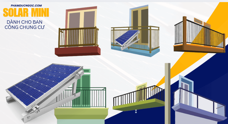 Hướng dẫn làm bộ khung lắp tấm pin năng lượng cho ban công chung cư.