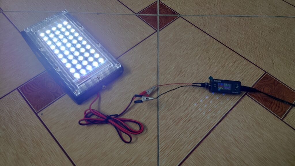 KWS-DC28 test với đèn LED 