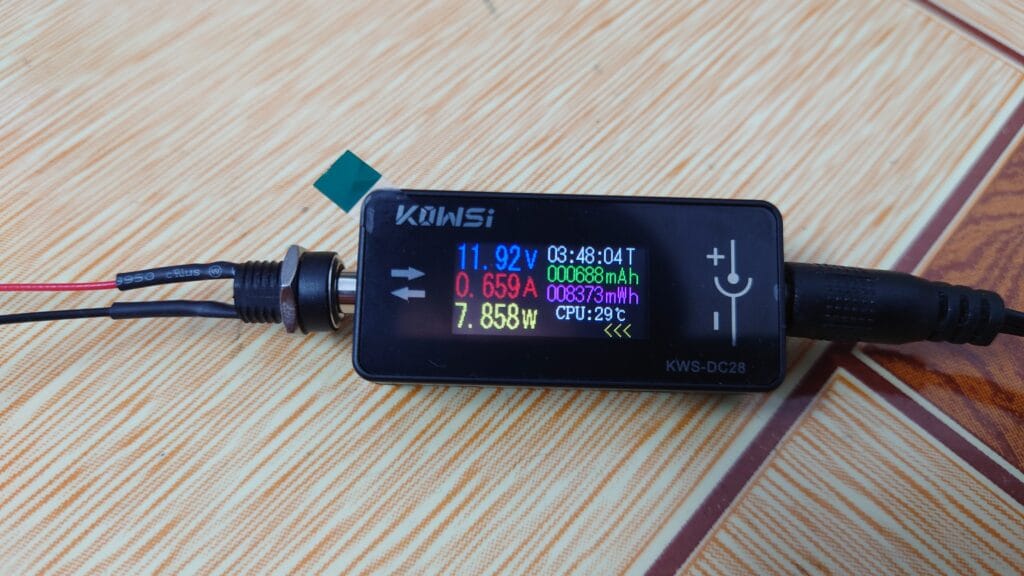 Kết quả đo bằng thiết bị đo  sản phẩm KWS-DC28 USB Multifunction Tester  