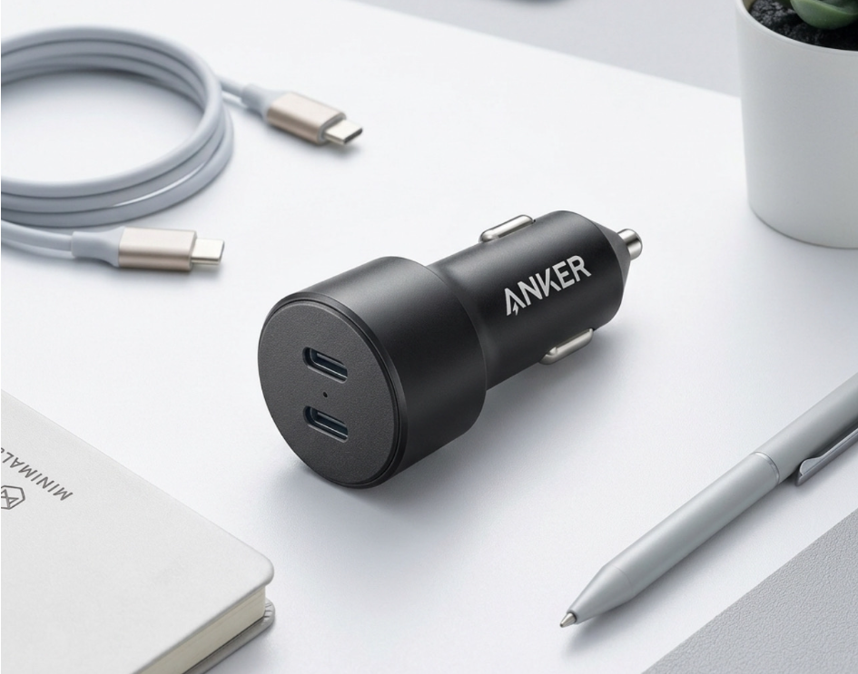 Tẩu sạc nhanh 40W ô tô ANKER 2 cổng USB-C