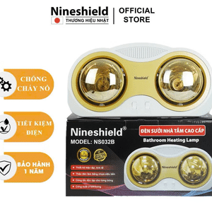 Thông tin sản phẩm Đèn sưởi nhà tắm 2 bóng Nineshield NS 032B